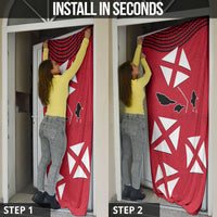 Wallis And Futuna Door Cover Polynesian Tattoo Flag Map