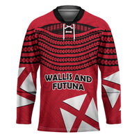 Wallis And Futuna Hockey Jersey Polynesian Tattoo Flag Map