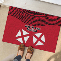 Wallis And Futuna Rubber Doormat Polynesian Tattoo Flag Map