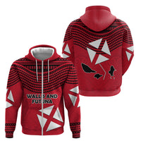 Wallis And Futuna Zip Hoodie Polynesian Tattoo Flag Map