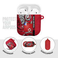 Wallis And Futuna AirPods Case Tribal Polynesian Tattoo Flag Motif