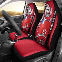 Wallis And Futuna Car Seat Cover Tribal Polynesian Tattoo Flag Motif