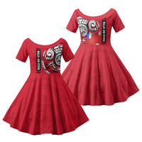 Wallis And Futuna Family Matching Summer Maxi Dress and Hawaiian Shirt Tribal Polynesian Tattoo Flag Motif