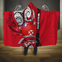 Wallis And Futuna Hooded Blanket Tribal Polynesian Tattoo Flag Motif
