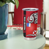 Wallis And Futuna Tumbler Cup Tribal Polynesian Tattoo Flag Motif
