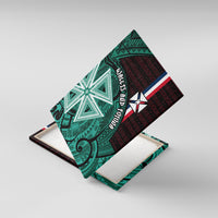 Wallis And Futuna Canvas Wall Art Tribal Polynesian Tattoo Heritage Cross Flag