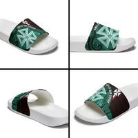 Wallis And Futuna Slide Sandals Tribal Polynesian Tattoo Heritage Cross Flag