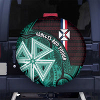 Wallis And Futuna Spare Tire Cover Tribal Polynesian Tattoo Heritage Cross Flag