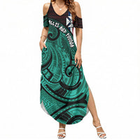Wallis And Futuna Summer Maxi Dress Tribal Polynesian Tattoo Heritage Cross Flag