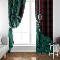 Wallis And Futuna Window Curtain Tribal Polynesian Tattoo Heritage Cross Flag