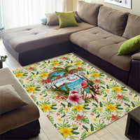 Hawaiian Piko Threads Of Paradise Aloha Area Rug Tropical Hibiscus Plumeria