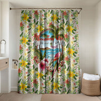 Hawaiian Piko Threads Of Paradise Aloha Bathroom Set Tropical Hibiscus Plumeria