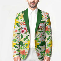 Hawaiian Piko Threads Of Paradise Aloha Blazer Tropical Hibiscus Plumeria