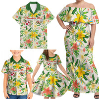 Hawaiian Piko Threads Of Paradise Aloha Family Matching Off Shoulder Maxi Dress and Hawaiian Shirt Tropical Hibiscus Plumeria