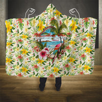 Hawaiian Piko Threads Of Paradise Aloha Hooded Blanket Tropical Hibiscus Plumeria