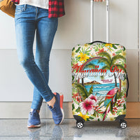Hawaiian Piko Threads Of Paradise Aloha Luggage Cover Tropical Hibiscus Plumeria