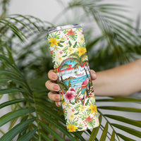 Hawaiian Piko Threads Of Paradise Aloha Skinny Tumbler Tropical Hibiscus Plumeria