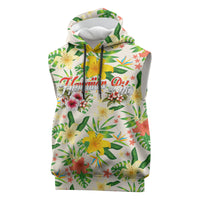 Hawaiian Piko Threads Of Paradise Aloha Sleeveless Hoodie Tropical Hibiscus Plumeria