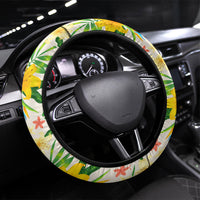 Hawaiian Piko Threads Of Paradise Aloha Steering Wheel Cover Tropical Hibiscus Plumeria