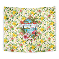 Hawaiian Piko Threads Of Paradise Aloha Tapestry Tropical Hibiscus Plumeria