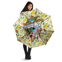 Hawaiian Piko Threads Of Paradise Aloha Umbrella Tropical Hibiscus Plumeria