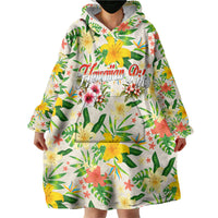 Hawaiian Piko Threads Of Paradise Aloha Wearable Blanket Hoodie Tropical Hibiscus Plumeria