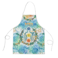 Hawaiian Piko Cultural Pride Aloha Apron Watercolor Spiral Art - Tropical Plumeria Lei Garland