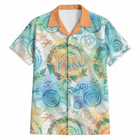 Hawaiian Piko Cultural Pride Aloha Hawaiian Shirt Watercolor Spiral Art - Tropical Plumeria Lei Garland