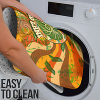 Hawaiian Piko Lani Cultivate I Ka Piko Aloha Bathroom Set Retro Psychedelic Taro Leaf - Hibiscus Flowers