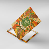 Hawaiian Piko Lani Cultivate I Ka Piko Aloha Canvas Wall Art Retro Psychedelic Taro Leaf - Hibiscus Flowers