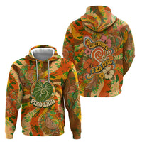 Hawaiian Piko Lani Cultivate I Ka Piko Aloha Hoodie Retro Psychedelic Taro Leaf - Hibiscus Flowers