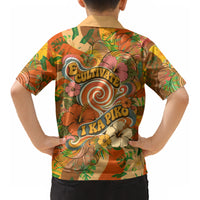 Hawaiian Piko Lani Cultivate I Ka Piko Aloha Kid Hawaiian Shirt Retro Psychedelic Taro Leaf - Hibiscus Flowers TS04 - Polynesian Pride
