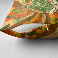 Hawaiian Piko Lani Cultivate I Ka Piko Aloha Pillow Cover Retro Psychedelic Taro Leaf - Hibiscus Flowers
