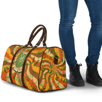 Hawaiian Piko Lani Cultivate I Ka Piko Aloha Travel Bag Retro Psychedelic Taro Leaf - Hibiscus Flowers