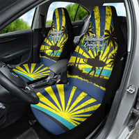 Waimanalo Oahu Hawaii Surfing Car Seat Cover Tropical Beach Retro Sunburst Surfboard