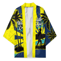 Waimanalo Oahu Hawaii Surfing Kimono Tropical Beach Retro Sunburst Surfboard