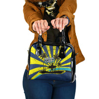 Waimanalo Oahu Hawaii Surfing Shoulder Handbag Tropical Beach Retro Sunburst Surfboard