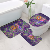 Waimanalo Hawaii Sun Rabbit Bathroom Set Psychedelic Trippy Neon Swirl Graphic