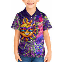 Waimanalo Hawaii Sun Rabbit Hawaiian Shirt Psychedelic Trippy Neon Swirl Graphic