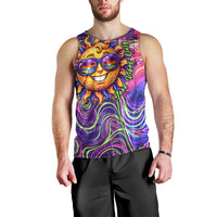 Waimanalo Hawaii Sun Rabbit Men Tank Top Psychedelic Trippy Neon Swirl Graphic