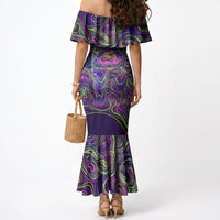 Waimanalo Hawaii Sun Rabbit Mermaid Dress Psychedelic Trippy Neon Swirl Graphic