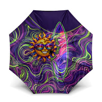 Waimanalo Hawaii Sun Rabbit Umbrella Psychedelic Trippy Neon Swirl Graphic