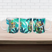 Hawaii Waimanalo Sea Turtle Ceramic Mug Cute Tropical Beach Aloha Spirit Cartoon