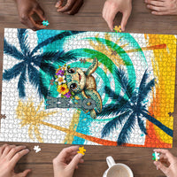 Hawaii Waimanalo Sea Turtle Puzzle Cute Tropical Beach Aloha Spirit Cartoon