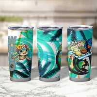 Hawaii Waimanalo Sea Turtle Tumbler Cup Cute Tropical Beach Aloha Spirit Cartoon