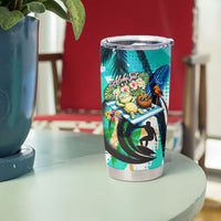 Hawaii Waimanalo Sea Turtle Tumbler Cup Cute Tropical Beach Aloha Spirit Cartoon