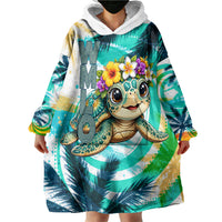 Hawaii Waimanalo Sea Turtle Wearable Blanket Hoodie Cute Tropical Beach Aloha Spirit Cartoon