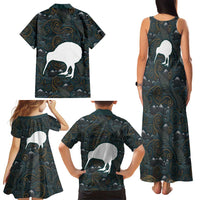 New Zealand is Calling and I Must Go Family Matching Tank Maxi Dress and Hawaiian Shirt Kiwi Bird Silhouette TS04 - Polynesian Pride