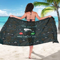 New Zealand is Calling and I Must Go Sarong Kiwi Bird Silhouette TS04 - Polynesian Pride