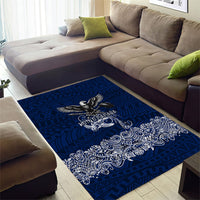 American Samoa Eagle Area Rug Sea Turtle Traditional Polynesian Tribal Tattoo